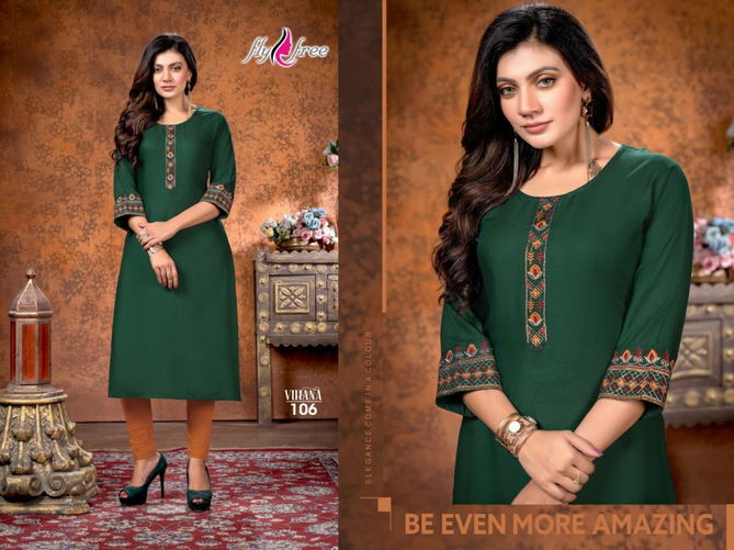 Fly Free Vihana New exclusive Wear Designer Rayon Kurti Collection